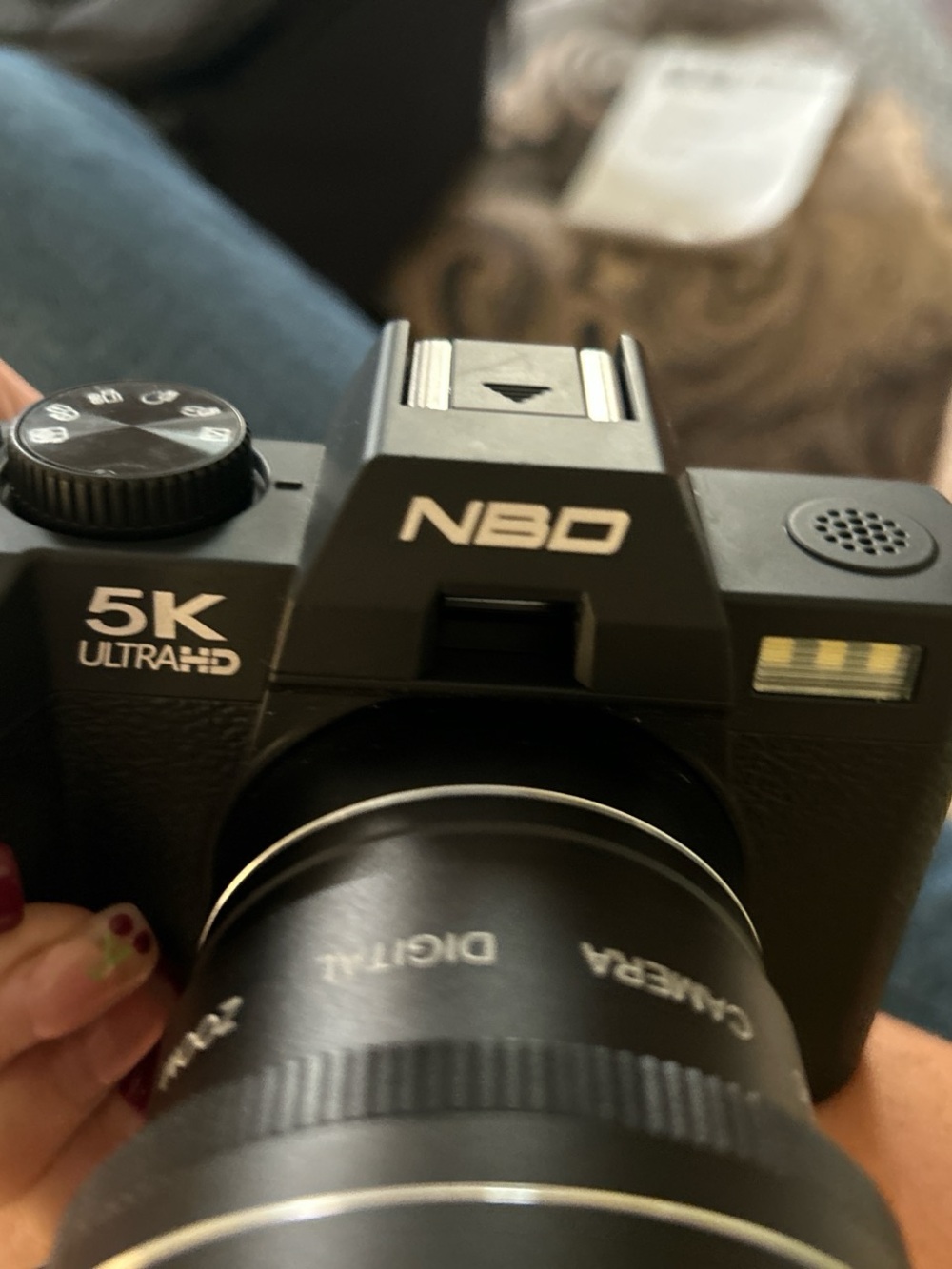 NBD Black 5K UltraHD Digital Camera with Detachable Lens